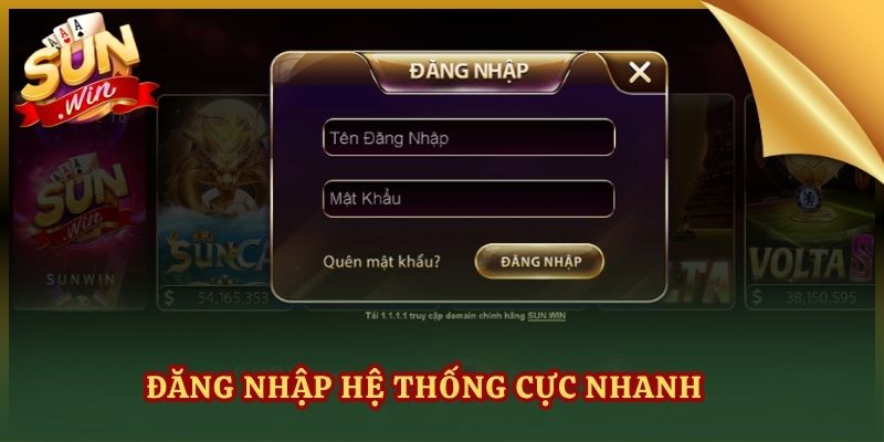 Đăng nhập hệ thống cực nhanh